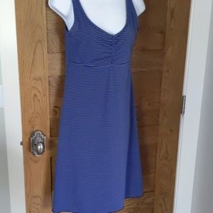 Prana blue and black striped dress